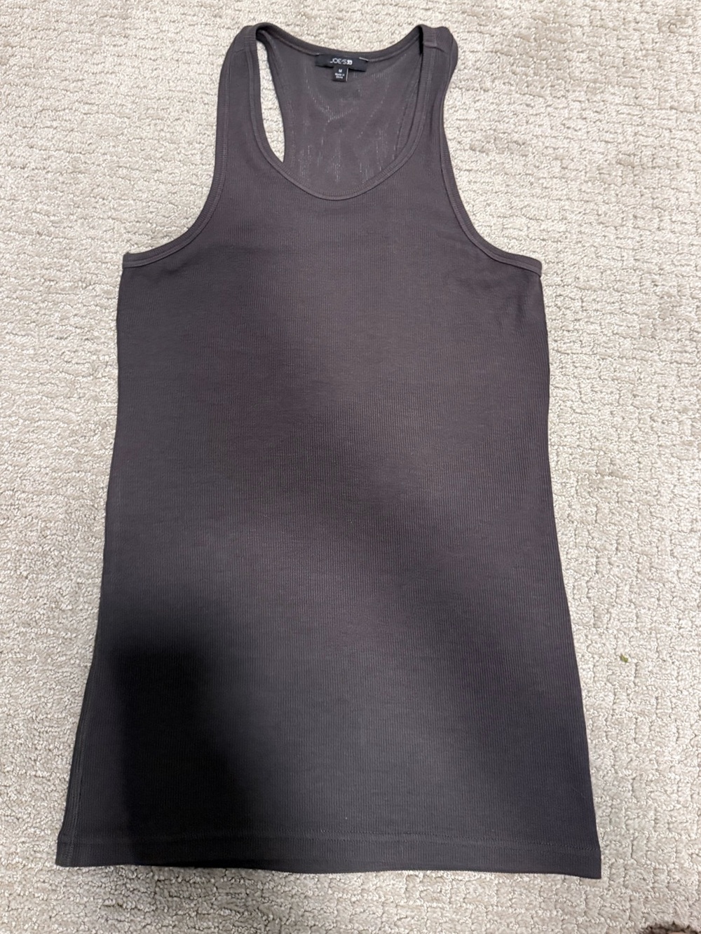 Joe’s Jeans Brown Ribbed Scoop Neck Tank